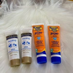 Banana Boat and Gold Bond Travel Size Bundle